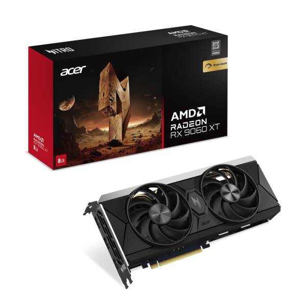 Видеокарта Acer RX9060XT NITRO OC 8GB GDDR6 128bit 2xDP HDMI 2FAN RTL
