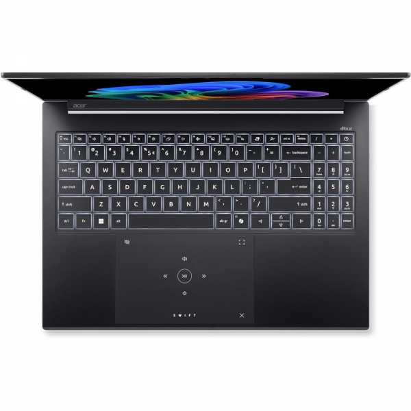 Ноутбук Acer Swift Go 16 SFG16-74-568D Intel Core Ultra 5 226V/16Gb (soldered D5)/SSD1Tb/UMA/16"/OLED/WUXGA+/2048x1280/120Hz/NoOS/Black/1.52kg
