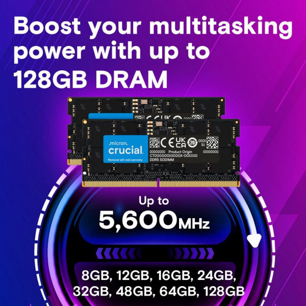 Модуль памяти OEM 16GB Crucial DDR5 5600 SO DIMM Classic Non-ECC, CL46, 1.1V, RTL
