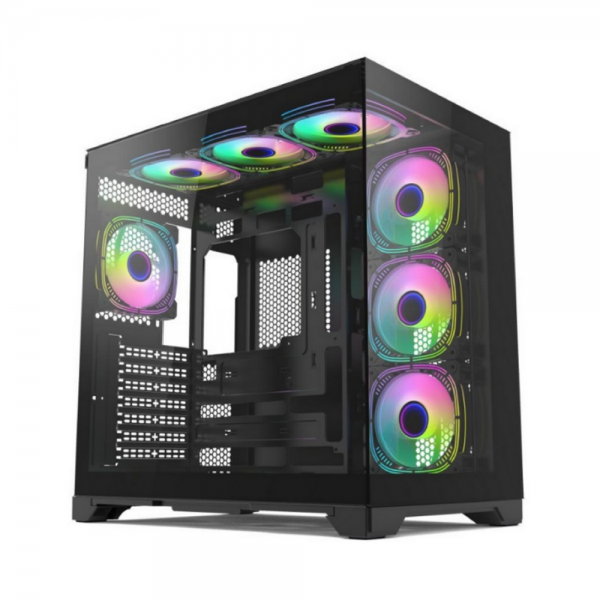 Корпус для ПК Forza FZ-G42A Seaview TG ATX Case, black, w/o psu, Tempered glass front panel, 1x3,5", 3x2,5",USB3.