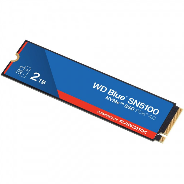 Твердотельный накопитель SSD Western Digital M.2 2280 2TB Green SN5100 WDS200T5B0E PCIe Gen4 x4, 7100MBs/6700MBs, TBW 900