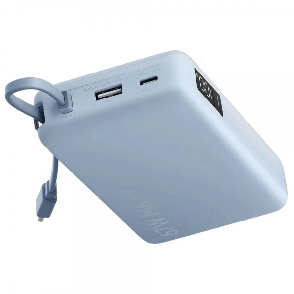 Внешний аккумулятор со встроенным кабелем Xiaomi 67W Power Bank 20000 (Integrated Cable) Ice Blue (BHR08O8GL)