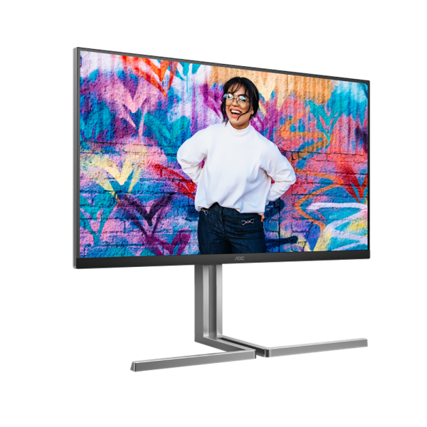 Монитор 31.5" AOC U32U3CV IPS, 3840x2160, 60Hz, 4ms, 400сd/m, 1000:1, HDR10 | 2xHDMI(2.0), DP(1.4), Type-C(PD-96W), 4xUSB 3.2, RJ45 | HAS, InPSU, Speakers, Vesa 100, Black/Grey