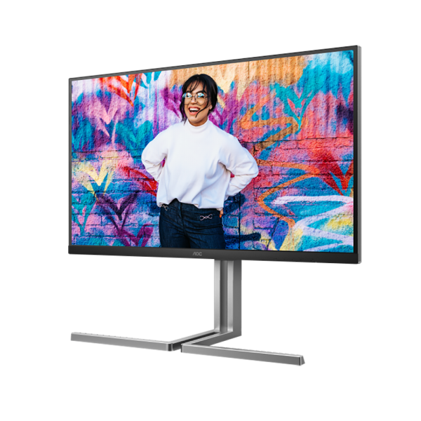 Монитор 31.5" AOC U32U3CV IPS, 3840x2160, 60Hz, 4ms, 400сd/m, 1000:1, HDR10 | 2xHDMI(2.0), DP(1.4), Type-C(PD-96W), 4xUSB 3.2, RJ45 | HAS, InPSU, Speakers, Vesa 100, Black/Grey