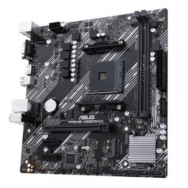 Материнская плата ASUS Bad Pack PRIME A520M-K AM4 mATX 2xDDR4 PCI-Ex16 2xPCI-Ex1 M.2 HDMI VGA GLAN {10} bp