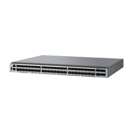 Коммутатор Brocade G620 64-port FC Switch, ALL 64 port licensed (48x SFP+, 4x QSFP+), included 64x FC 32Gb SWL SFP transceivers, Enterprise Bundle License, FOS 9.1.1, 2x PS 250W, Port Side Exhaust Air Flow, Rackrails Kit