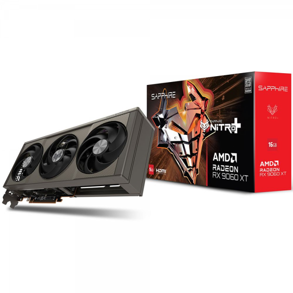 Видеокарта Sapphire RX9060XT NITRO+ OC 16GB GDDR6 128bit DP 2xHDIM 3FAN RTL