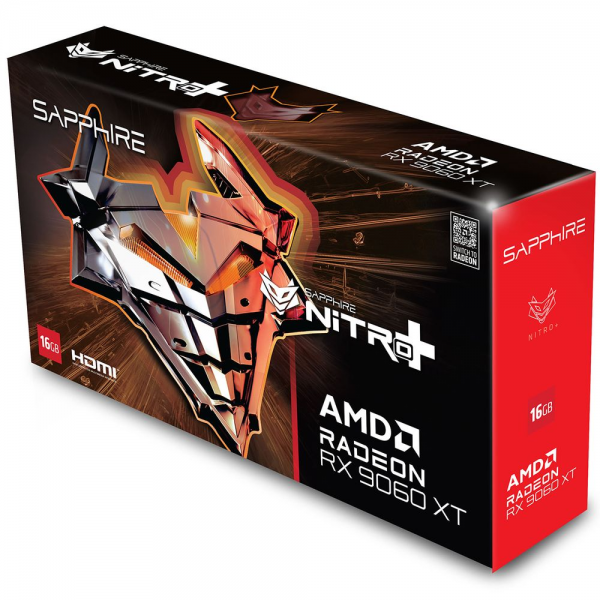 Видеокарта Sapphire RX9060XT NITRO+ OC 16GB GDDR6 128bit DP 2xHDIM 3FAN RTL