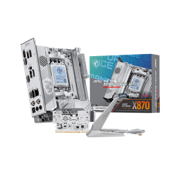 Материнская плата MSI MPG X870I EDGE TI EVO WIFI X870, AM5, 2*DDR5, 1*PCIEx16, 1*M.2, 2*TypeC, 5*USB3.2Gen2, 2*USB3.2Gen1, 2*USB2.0, 2*SATA3.0, 5G, 2*Type-C(DP), HDMI, ITX, RTL