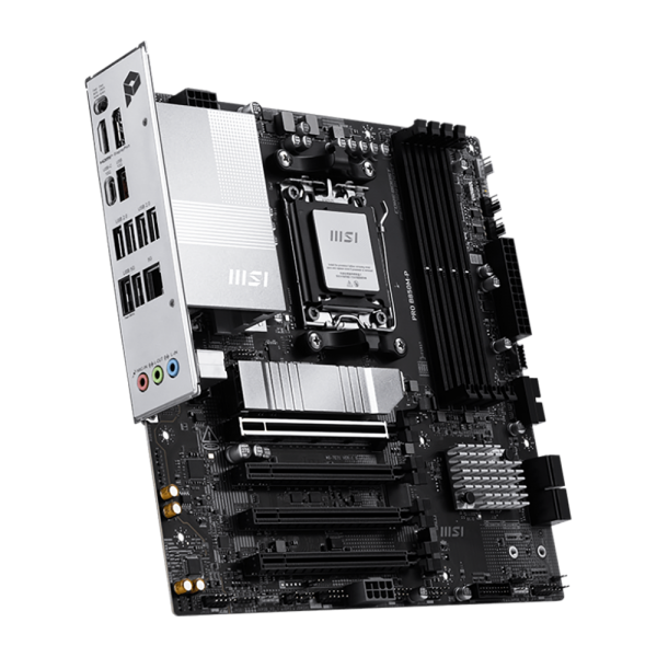 Материнская плата MSI PRO B850M-P B850, AM5, 4*DDR5, 4*PCIEx16, 3*M.2, 2*TypeC, 1*USB3.2Gen2, 6*USB3.2Gen1, 8*USB2.0, 4*SATA3.0, 5G, DP, HDMI, M-ATX, RTL
