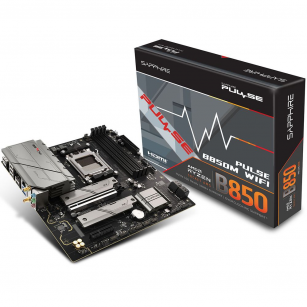 Материнская плата Sapphire B850M PULSE WIFI B850, AM5, 4*DDR5, 1*PCIEx16, 1*PCIEx4, 2*M.2, 2*TypeC, 4*USB3.2Gen1, 10*USB2.0, 4*SATA3.0, 2.5G, DP, HDMI, M-ATX, RTL