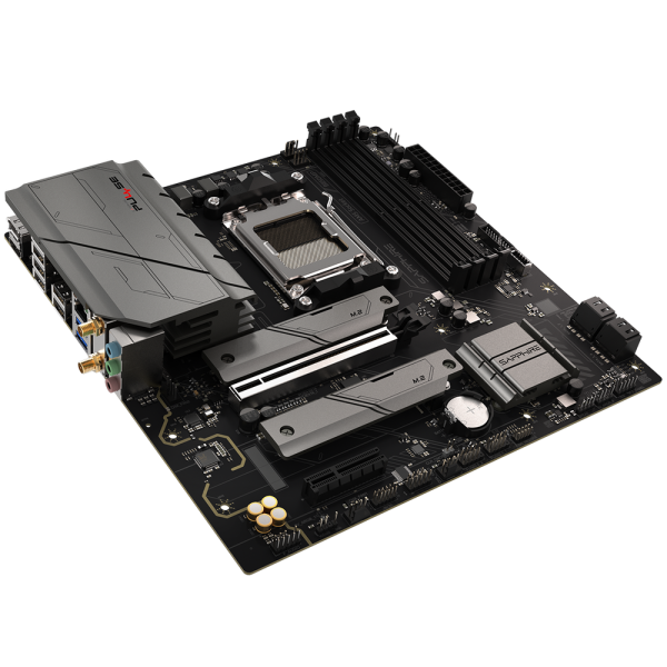Материнская плата Sapphire B850M PULSE WIFI B850, AM5, 4*DDR5, 1*PCIEx16, 1*PCIEx4, 2*M.2, 2*TypeC, 4*USB3.2Gen1, 10*USB2.0, 4*SATA3.0, 2.5G, DP, HDMI, M-ATX, RTL