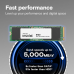 Твердотельный накопитель SSD Crucial M.2 2280 E100 PCIe 4.0 x4 2TB CT2000E100SSD8