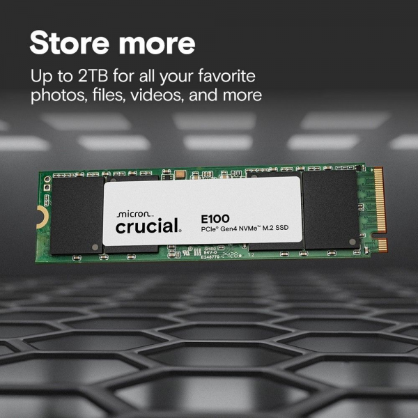 Твердотельный накопитель SSD Crucial M.2 2280 E100 PCIe 4.0 x4 2TB CT2000E100SSD8