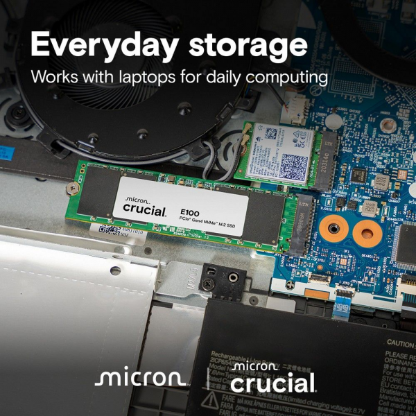 Твердотельный накопитель SSD Crucial M.2 2280 E100 PCIe 4.0 x4 2TB CT2000E100SSD8
