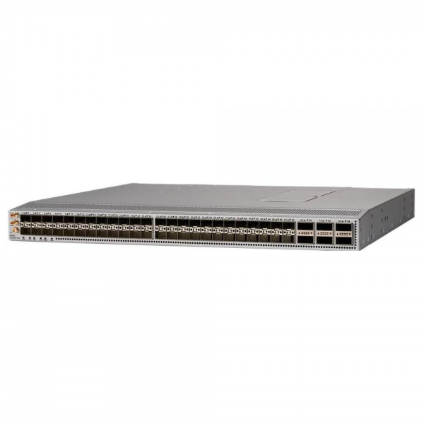 Коммутатор CISCO Nexus 9300 with 48p 1/10/25Gb SFP+ and 6p 100Gb QSFP28, PS 2x650W PortSide Exhaust Airflow (PE), 4x FAN 35CFM PE Airflow, NXOS-9.3.8, MODE-NXOS, Rack Kit NXK-ACC-KIT-1RU, 2x CAB-C13-C14-2M, N9K-C93180YC-FX3
