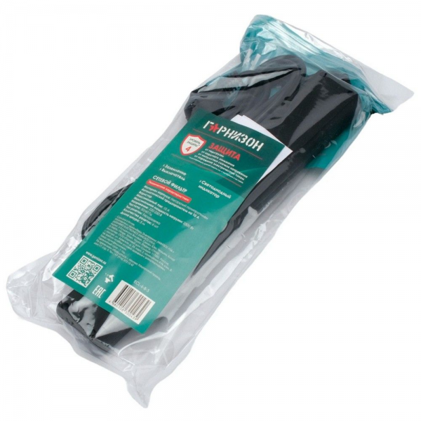 Сетевой фильтр Гарнизон ECL-6-B-5 черный, 6 розеток, 10А, 5м, ур.защиты 4, пакет