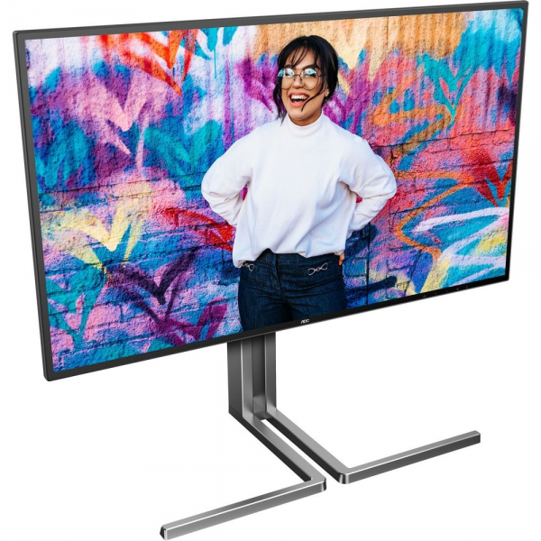 Монитор 27" AOC U27U3CV Nano IPS, 3840x2160, 60Hz, 4ms, 400сd/m, 1300:1, HDR10 | 2xHDMI(2.0), DP(1.4), Type-C(PD-96W), 4xUSB 3.2, RJ45 | HAS, Pivot, Swivel, InPSU, Speakers, Vesa 100, Black