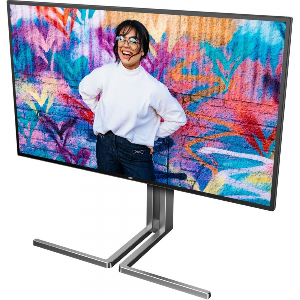 Монитор 27" AOC U27U3CV Nano IPS, 3840x2160, 60Hz, 4ms, 400сd/m, 1300:1, HDR10 | 2xHDMI(2.0), DP(1.4), Type-C(PD-96W), 4xUSB 3.2, RJ45 | HAS, Pivot, Swivel, InPSU, Speakers, Vesa 100, Black