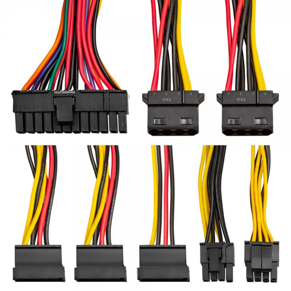 Блок питания 350W ExeGate F350AS (Flex ATX, for ITX case, APFC, КПД 80% (80 PLUS), 4cm fan, 24pin, (4+4)pin, PCI-E, 3xSATA, 2xIDE)