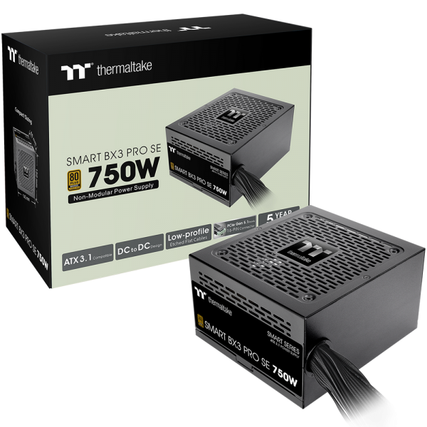 Блок питания Thermaltake Smart BX3 Pro SE/0750W/Non Modular/Non Light/Single Voltage/Analog/80 Plus Bronze/EU/Non JP CAP/Etched Flat Cables/Gen 5