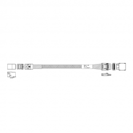 Кабель Amphenol RML42-1483 Cable OcuLink SFF8611 4i  -TO-  SFF8643  , 85 Ohm, PCIe Gen4,  L:57cm