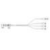 Кабель Amphenol RSL38-1277 Cable Slimline SASx4 (SFF8654) -to- 4 SATA (7pin) , 100 Ohm, (6G), 100CM