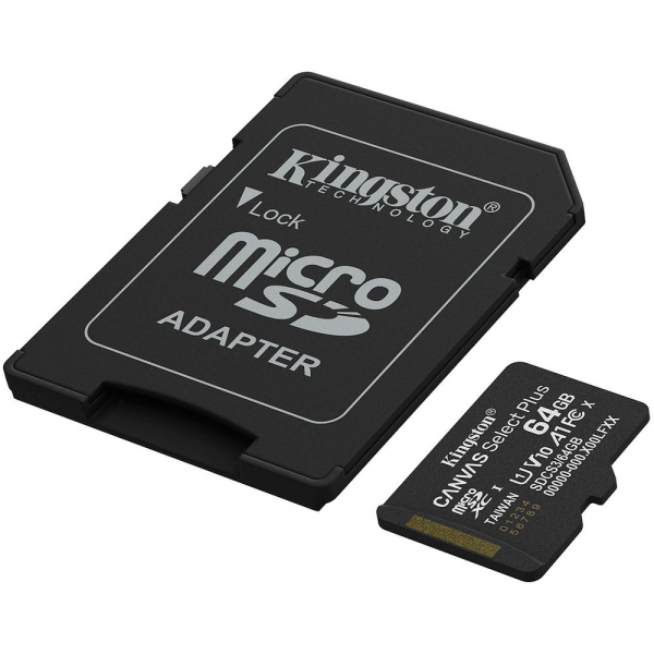 Карта памяти Kingston microSDXC 64GB Canvas Select Plus SDCS3/64GB