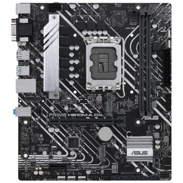Материнская плата ASUS PRIME H610M-A D4-CSM LGA1700 mATX 2xDDR4 PCIEx16 PCIEx1 2xM.2 DP HDMI VGA GLAN