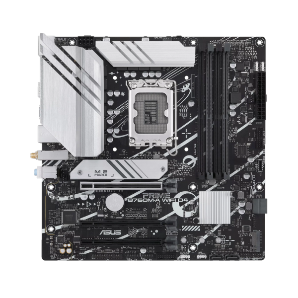 Материнская плата ASUS PRIME B760M-A WIFI D4 LGA1700 mATX 4xDDR4 3xPCIEx16 2xM.2 DP 2xHDMI 2.5GLAN WiFi 6