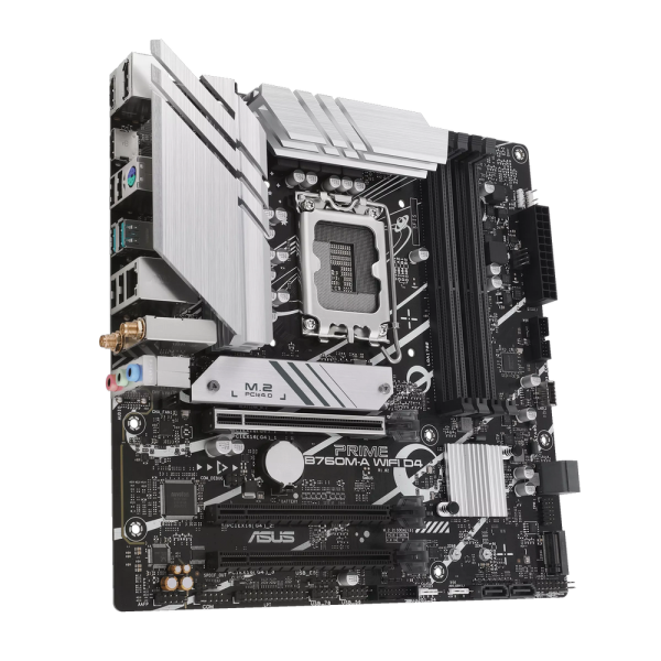 Материнская плата ASUS PRIME B760M-A WIFI D4 LGA1700 mATX 4xDDR4 3xPCIEx16 2xM.2 DP 2xHDMI 2.5GLAN WiFi 6