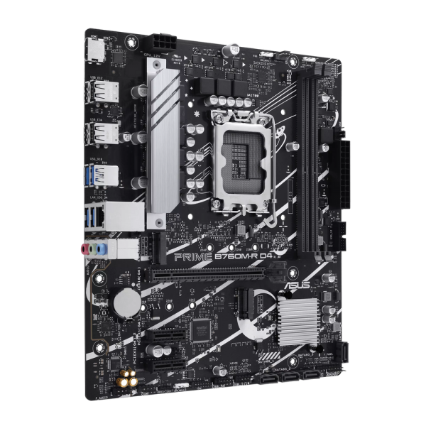 Материнская плата ASUS PRIME B760M-R D4 LGA1700 mATX 2xDDR4 PCIEx16 2xPCIEx1 2xM.2 HDMI 2.5GLAN