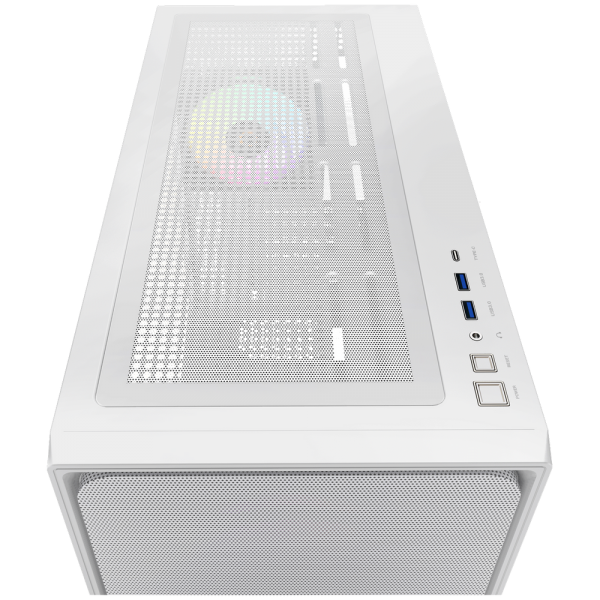 Корпус для ПК Ocypus Delta-C70-WHG400XX-GL Case Delta C70 WH ARGB EATX / win / white / 4 ARGB fans / no PSU