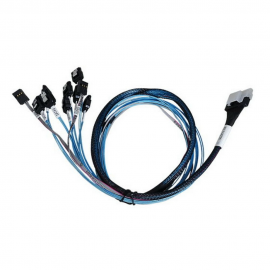 Кабель DiliVing DLSL74-9693 Slimline SASx8 (SFF8654) -to- 8 SATA + SideBand, 75CM