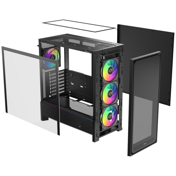 Корпус для ПК Ocypus Case Delta C70 BK ARGB EATX / win / black / 4 ARGB fans /no PSU Delta-C70-BKG400XX-GL