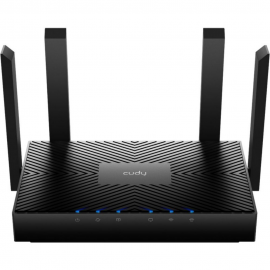 Двухдиапазонный гигабитный роутер Wi-Fi 6 AX3000 с поддержкой Mesh чипсет: MediaTek (MT7981BA, MT7976CN, MT7531AE), стандарты Wi-Fi: 802.11a/b/g/n/ac/ax, скорость Wi-Fi: до 574 Мбит/с (2,4 ГГц) + до 2402 Мбит/с (5 ГГц), 4 порта 10/100/1000 Мбит/с, 4 несъё