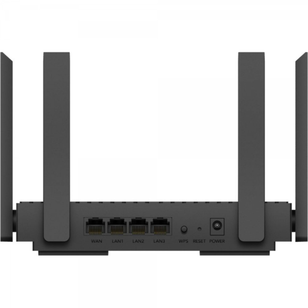 Двухдиапазонный гигабитный роутер Wi-Fi 6 AX3000 с поддержкой Mesh чипсет: MediaTek (MT7981BA, MT7976CN, MT7531AE), стандарты Wi-Fi: 802.11a/b/g/n/ac/ax, скорость Wi-Fi: до 574 Мбит/с (2,4 ГГц) + до 2402 Мбит/с (5 ГГц), 4 порта 10/100/1000 Мбит/с, 4 несъё