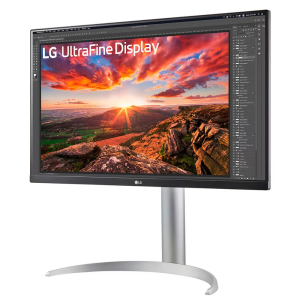 Монитор 27" LG 27UP850K-W IPS, 3840x2160, 60Hz, 5ms, 400сd/m, 1200:1, HDR10 | 2xHDMI(2.0), DP(1.4), Type-C(PD-90W), 2xUSB3.0 | HAS, Swivel, ExPSU, Speakers, Vesa 100, Black/Silver