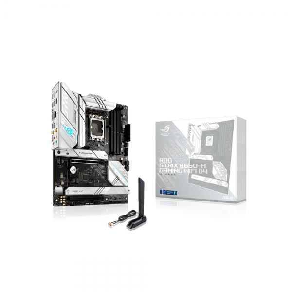 Материнская плата ASUS ROG STRIX B660-A GAMING WIFI D4 LGA1700 ATX 4xDDR4 2xPCIEx16 2xPCIEx1 3xM.2 2xUSB-C DP HDMI 2.5GLAN Wi-Fi6