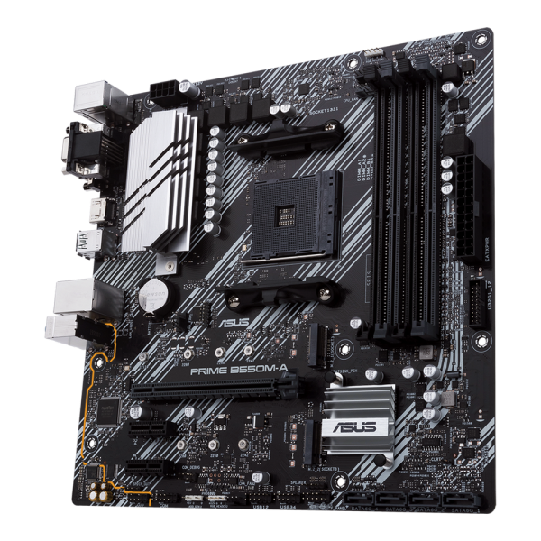 Материнская плата ASUS PRIME B550M-A/CSM AM4 mATX 4xDDR4 PCIEx16 2xPCIEx1 2xM.2 HDMI DVI VGA GLAN