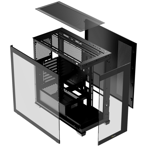 Корпус Case Ocypus Gamma C72 BK ATX / win / black / no PSU / Tempered Glass