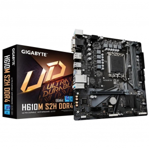Материнская плата Gigabyte H610M S2H V3 DDR4, Socket 1700, Intel®H610, 2xDDR4-3200, D-SUB+HDMI+DP+DP, 1xPCI-Ex16, 1xPCI-Ex1, 4xSATA3, 1xM.2, 8Ch Audio, GLan, (4+4)xUSB2.0, (2+2)xUSB3.2, 1xPS/2, mATX, RTL Bad Pack