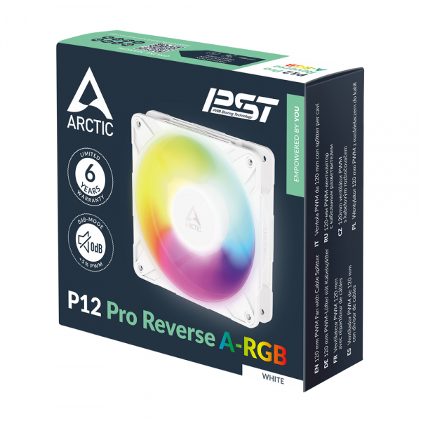 Вентилятор корпусной ARCTIC P12 Pro Reverse - A-RGB (White) retail арт. (ACFAN00325A)