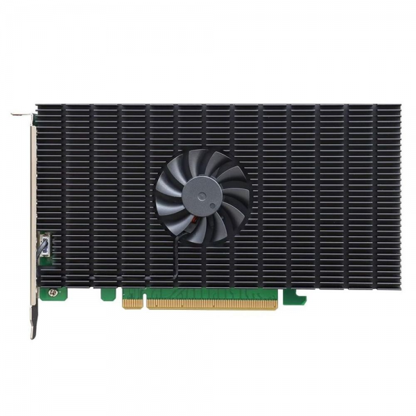 Плата расширения HighPoint SSD7505, PCIe 4.0 x16, Ports: 4x M.2 (2242/2260/2280/2210), Board: Full Height, Full Length, Bootable, RAID: 0,1,10 ADD IN CARD