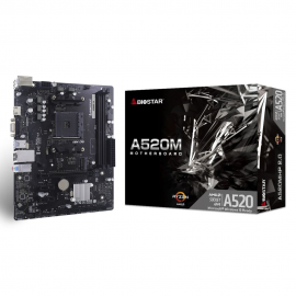 Материнская плата BIOSTAR A520MHP 2.0 A520, AM4, 2*DDR4, 1*PCIEx16, 2*PCIEx1, 1*M.2, 1*USB3.2Gen1, 2*USB2.0, 4*SATA3.0, 1G, VGA, HDMI, M-ATX, RTL