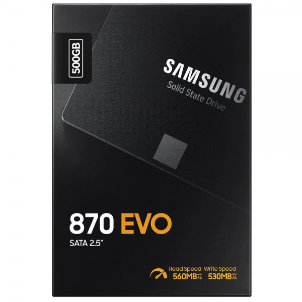Твердотельный накопитель SSD Bad Pack 2.5" 500GB Samsung 870 EVO Client SSD MZ-77E500 SATA 6Gb/s, 560/530, MTBF 1.5M, 3D V-NAND 512MB, 300TBW, 0,33DWPD, RTL (545924) bp