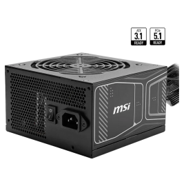 Блок питания ПК MSI MAG A850GN PCIE5 , 850W, 80+ Gold, НЕ модульный, ATX 3.1, PCIE5.1, RTL