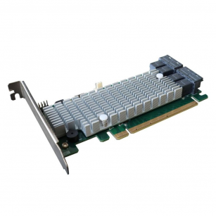 RAID-контроллер HighPoint SSD7120,  PCIe 3.0 x16, Ports: 4x HDmSAS (SFF-8643), LP, RAID 0,1,10