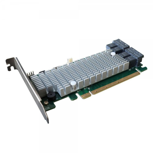 RAID-контроллер HighPoint SSD7120, PCIe 3.0 x16, Ports: 4x HDmSAS (SFF-8643), LP, RAID 0,1,10