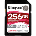 Карта памяти Kingston SDXC 256GB Canvas React Plus Memory Card SDR2/256GB UHS-II U3 Class 10/V90, w/o Adapter, 300/260Mb/s, RTL